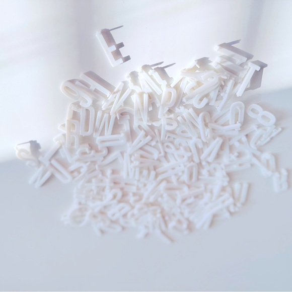 100+ Pc SET White Alphabet Letters #’s & Symbols for Felt Letter Board - Picture 1 of 6